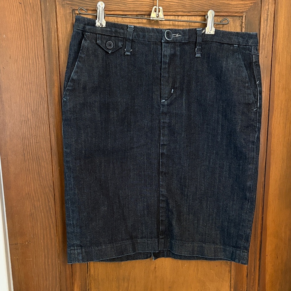 Dark Wash Denim Pencil Skirt